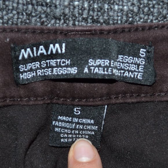 Brown Skinny High Rise Jeggings - Picture 4 of 4